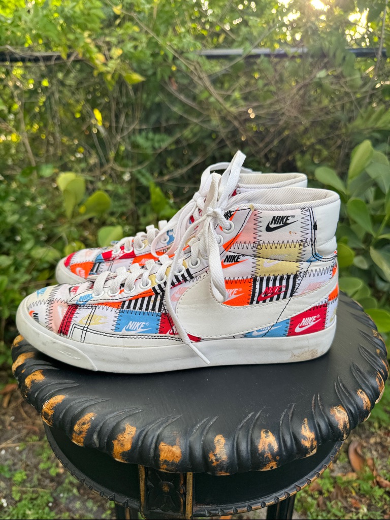 Nike Blazer Mid Patchwork Sneakers, Size 7 Men’s/ 9 Women’s